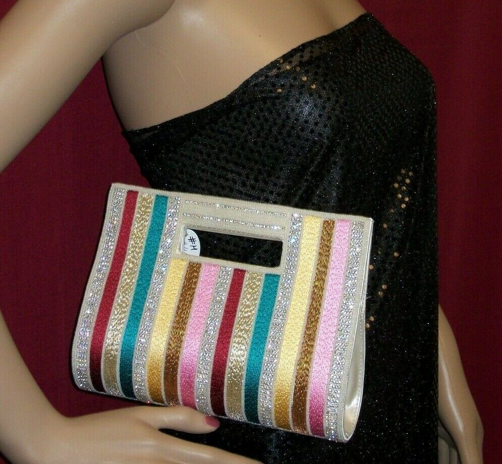 Fancy Clutch, Multicolor Indian Designer Purse Bag 38371 Buy Indian